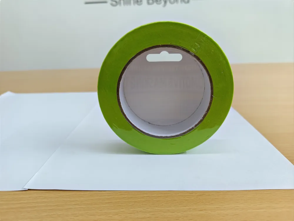 Roll of Maasktape Green masking tape, 24 mm by 50 m.